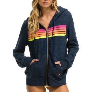 Aviator Nation 5 Stripe Hoodie